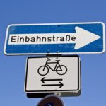Einbahnstraße mit dem Fahrrad