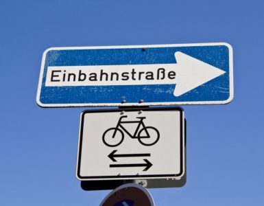 Einbahnstraßen mit dem Fahrrad