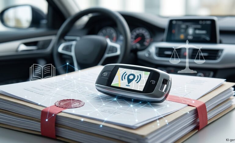GPS-Ortung im Firmenwagen-(KI-generiertes Bild)