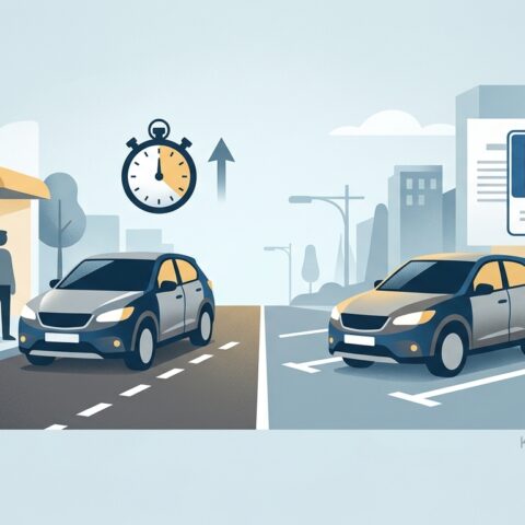 Halten oder Parken im Verkehr-(KI-generiertes Bild)