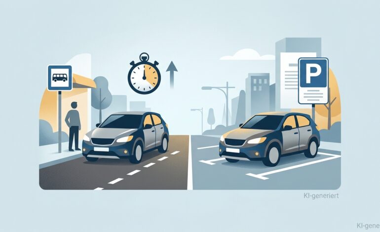 Halten oder Parken im Verkehr-(KI-generiertes Bild)