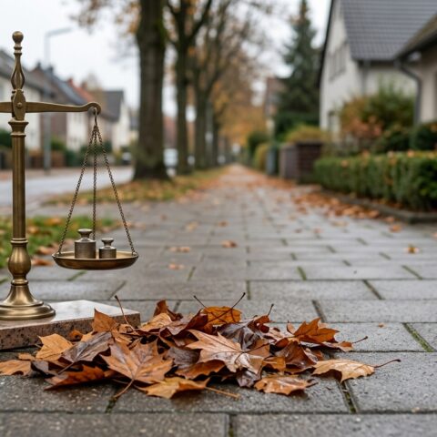 Herbstlaub: Pflichten & Haftung-(KI-generiertes Bild)