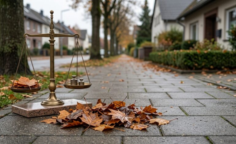 Herbstlaub: Pflichten & Haftung-(KI-generiertes Bild)