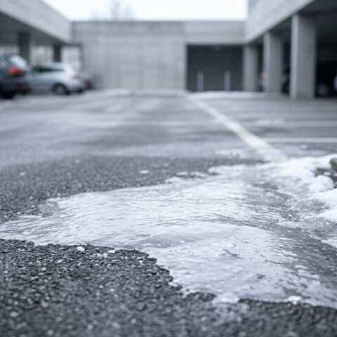 Haftung für Sturz auf Parkplatz-(KI-generiertes Bild)