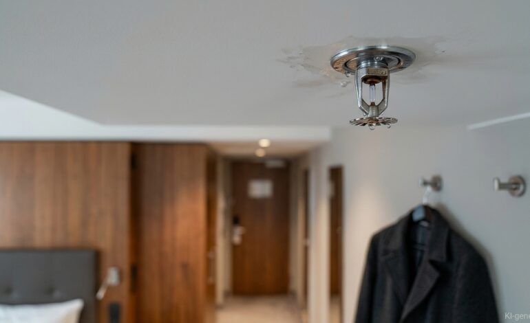 Hotelgast verwechselt Sprinkler-(KI-generiertes Bild)